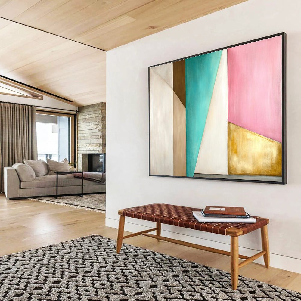 Geometric Color - Block Abstract  Chic Modern Harmony ABS078