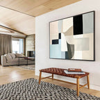 Soft - Toned Geometric Abstract  Harmonious Shapes ABS101
