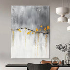 Gold - Branch Abstract Painting for Minimalist Home Offices GAB0863