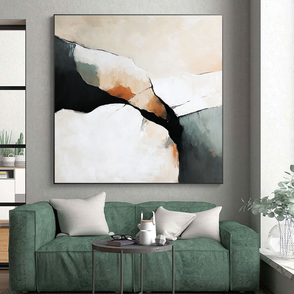 Abstract Rock Forms Painting with Subtle Earth Tones WINK441