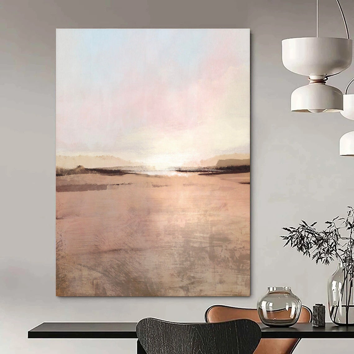 Pastel Landscape Abstract Painting for Feminine - Styled Boutiques HENG156