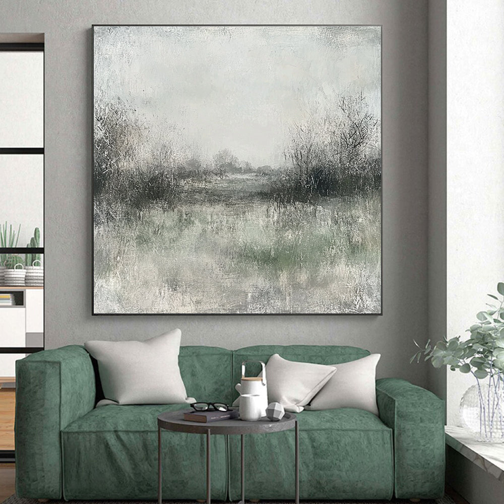 Misty Landscape Abstraction Painting with Ethereal Atmosphere WINK162
