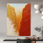 Gold and Rust Abstract Painting for Luxury Desert Resort Lobbies GAB1177