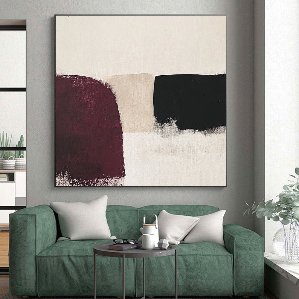 Repeating Deep Shapes Abstract Painting with Rhythmic Allure WINK176