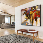 Colorful Abstract Figures Painting for Art - Loving Community Centers YHT365