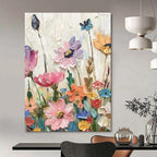 Repetitive Floral Field Abstract Painting for Botanical Garden Gift Shops HENG087