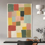 Color Block Collage Vibrant Abstract Painting GAB0360