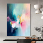 Colorful Fluid Abstract Painting for Creative Office Break Areas GAB1232