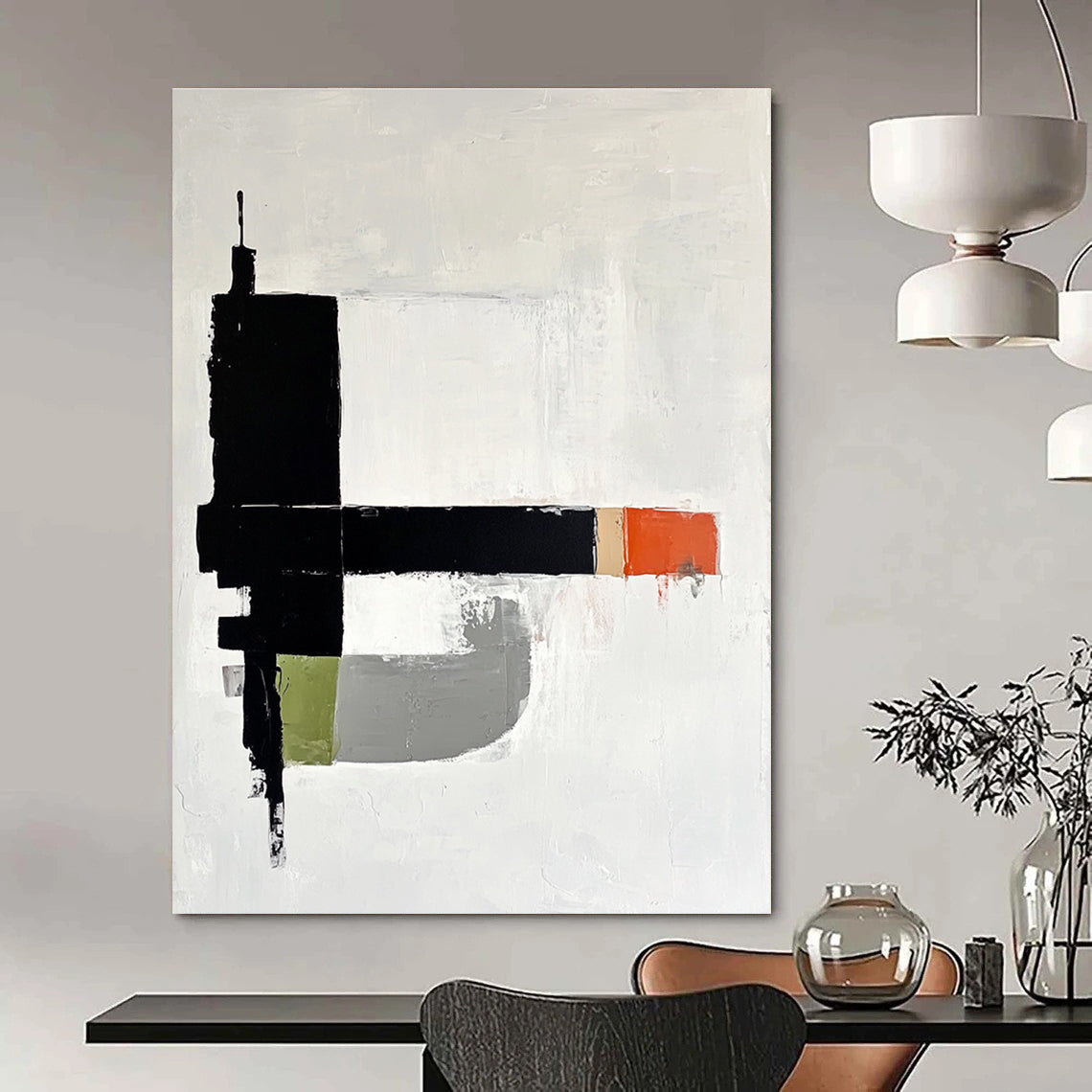 Geometric Color Block Abstract Painting for Architectural - Styled Studios GAB1049