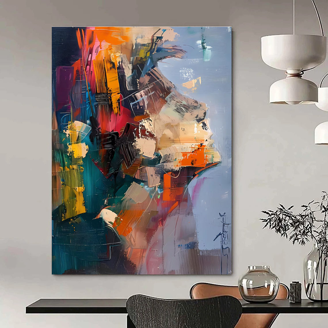 Dynamic Abstract Portrait of a Face Painting for Artistic Spaces HENG285