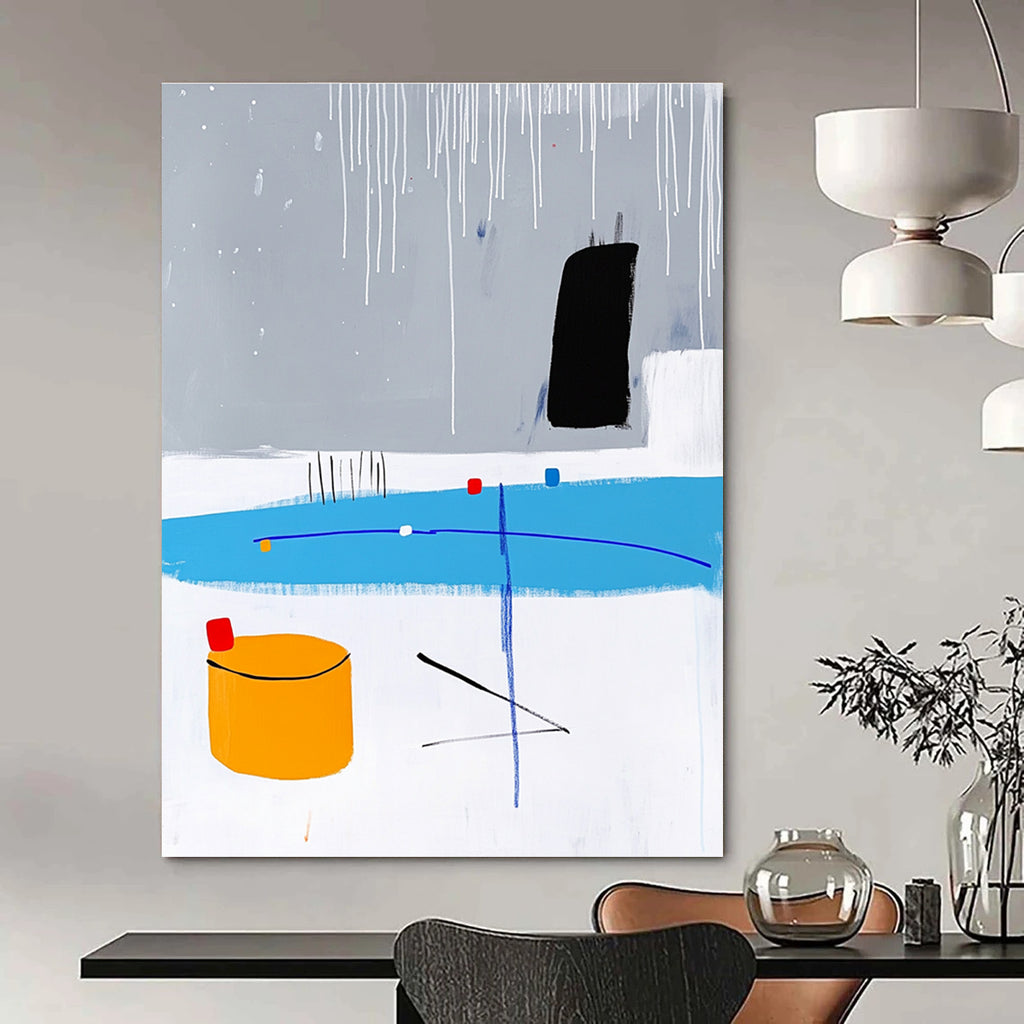 Colorful Abstract Shapes Abstract Painting for Creative Studio Lounges GAB1389