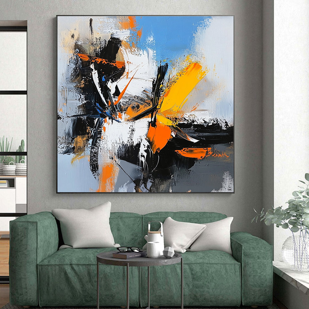 Colorful Abstract Shapes Painting with Dynamic Vitality WINK408