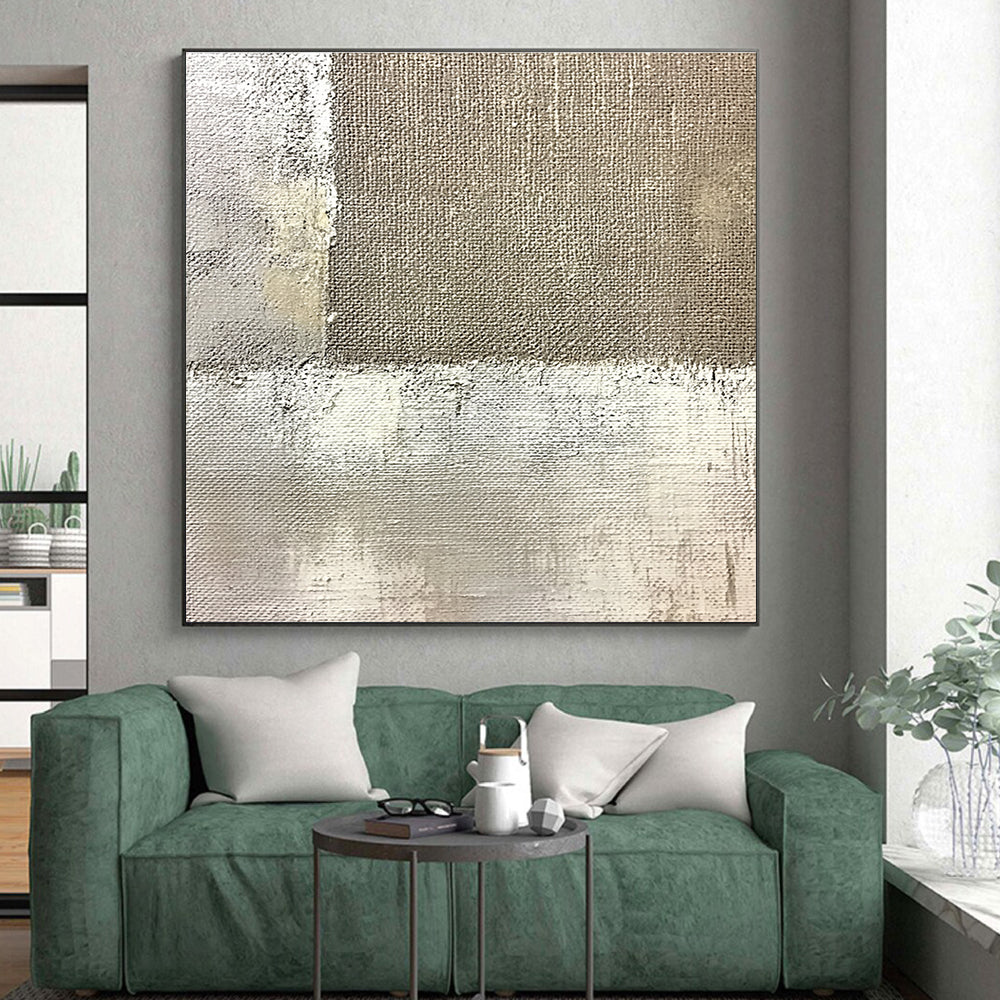 Textured Neutral Abstract Painting with Subtle Depth WINK338