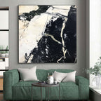 Black White Marble Abstract Painting with Timeless Elegance WINK743