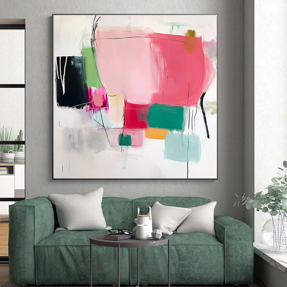 Colorful Abstract Composition Painting with Playful Energy WINK132