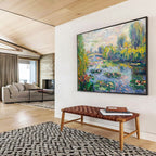 Monet - Style Water Lily Abstract Painting for Art Galleries YHT197