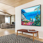Amalfi Coast Abstract Painting for Luxury Hotel Suites YHT458
