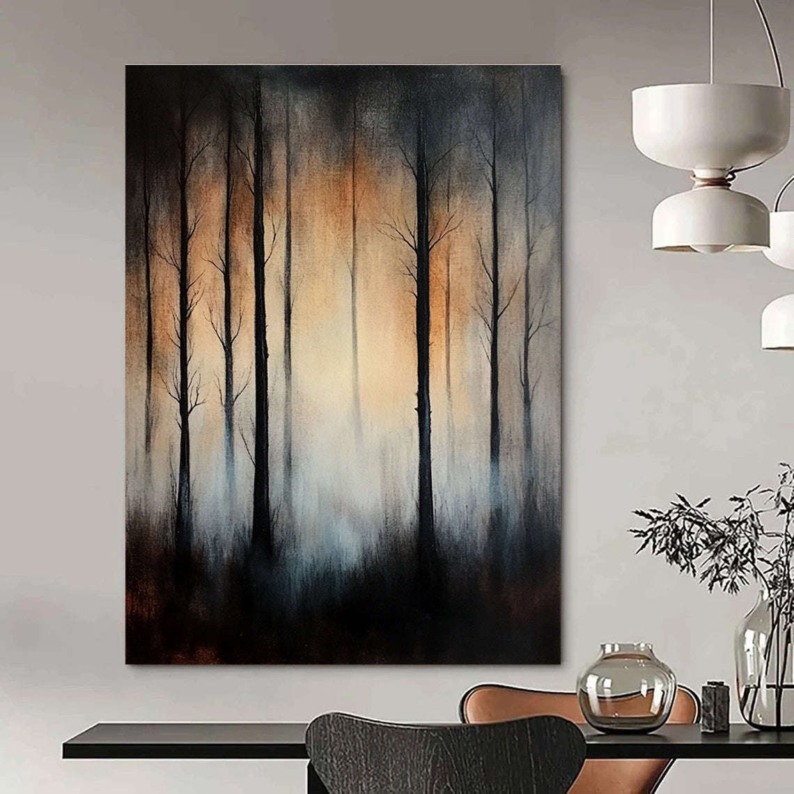 Misty Forest - Ethereal Landscape Abstract Painting GAB0625