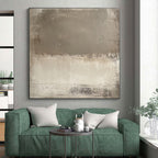Taupe Textured Surface Abstract Painting with Calm Neutrality WINK119