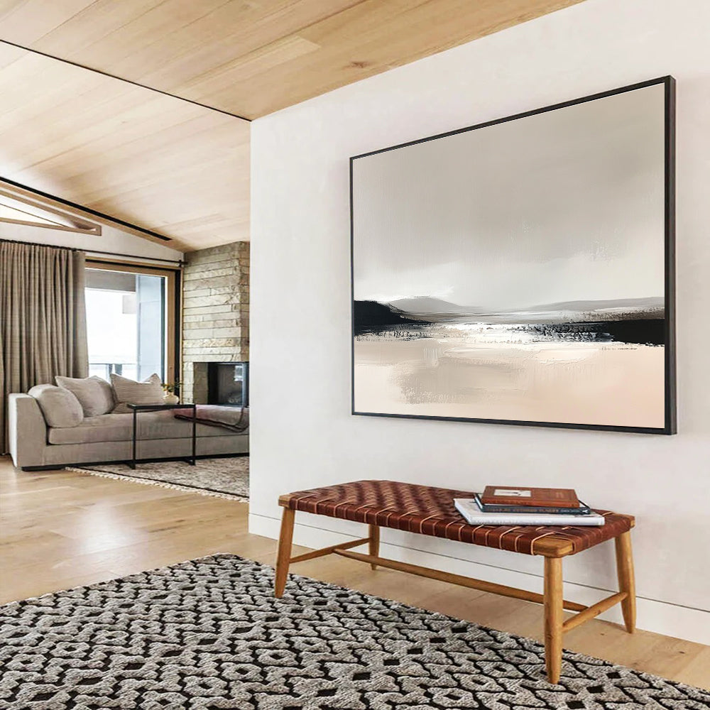 Minimalist Landscape Abstract Painting in Neutral Tones ABS252