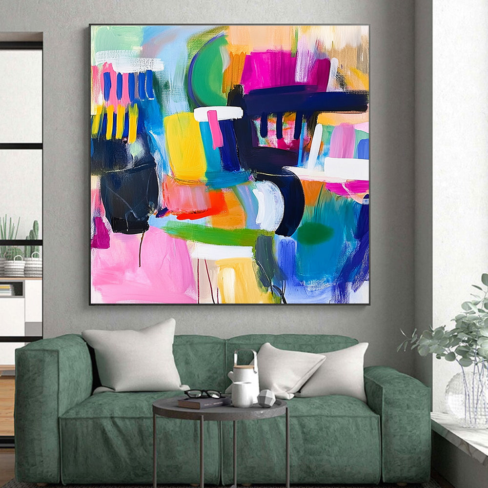 More Colorful Abstract Painting with Enhanced Vibrancy WINK577