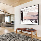Elegant Tone Abstract Painting for Sophisticated Lounges YHT143