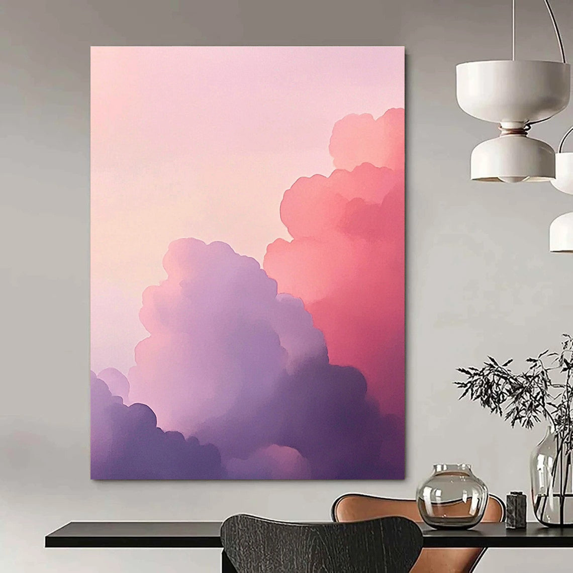 Pastel Clouds Dreamy Abstract Painting GAB0319