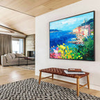 Harbor Town Abstract Painting for Nautical - Inspired Home Offices YHT486