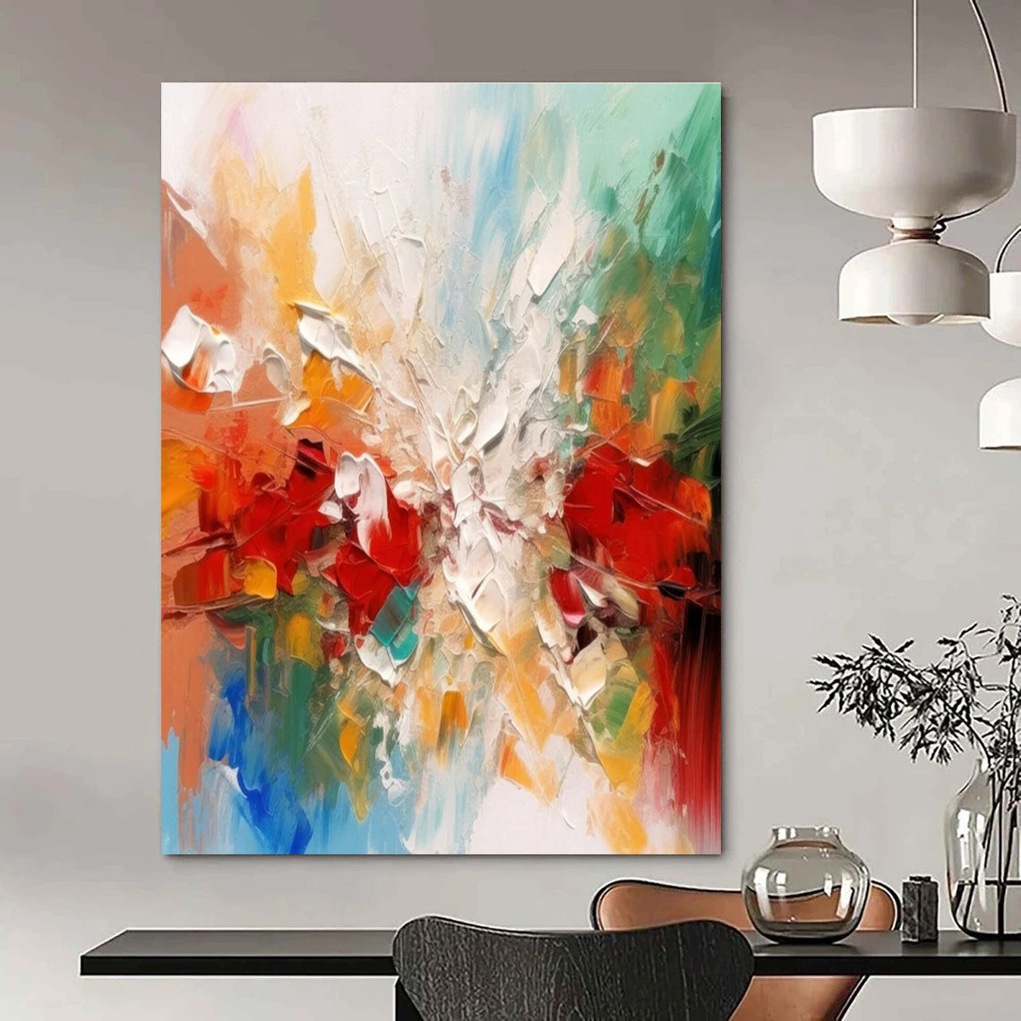 Colorful Explosion Abstract Painting for Artistic Event Venues HENG079