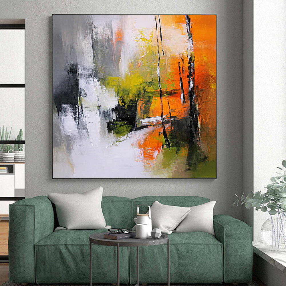 Nature - Inspired Abstract Painting with Vivid Color Palette WINK808