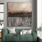 Textured Wall and Wood Fusion Abstract Painting with Rustic Charm WINK252