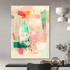 Colorful Collage Abstract Vibrant Mixed - Media Art GAB0356