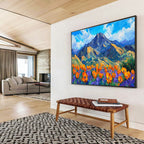 Mountain Poppy Abstract Painting for Outdoor - Enthusiast Bedrooms YHT419
