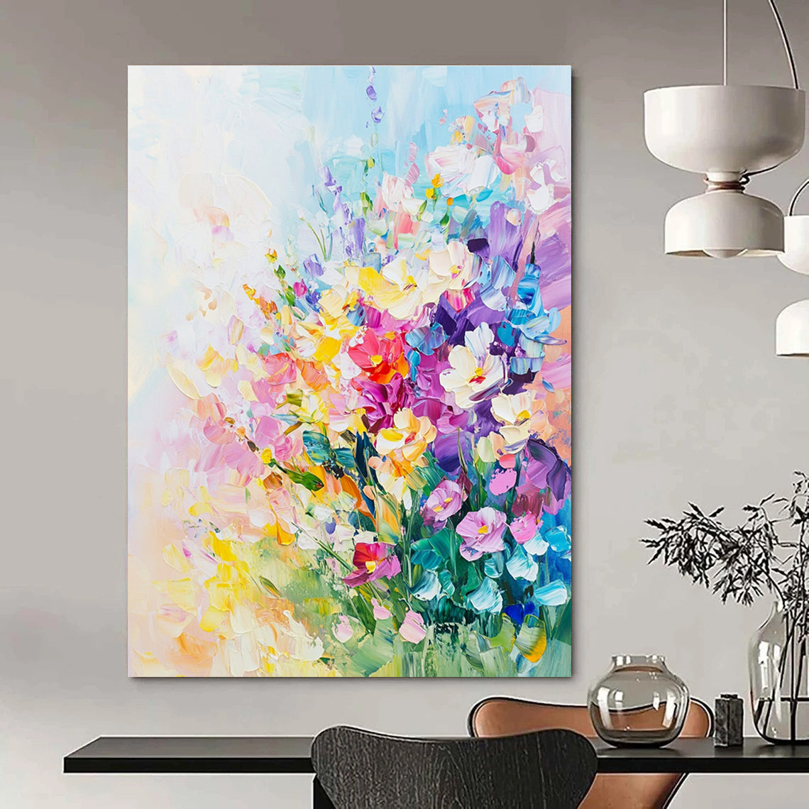 Colorful Flower Bouquet Abstract Painting for Feminine - Style Boutiques GAB1325