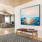 Calm Sailing Abstract Painting for Relaxation Lounges YHT188