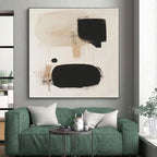 Earthy Tones and Drips Abstract Painting with Raw Expressiveness WINK173