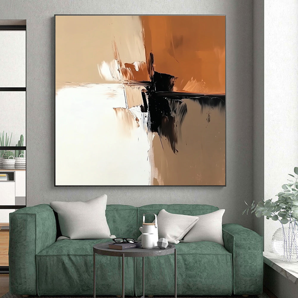 Warm Tones Abstract Painting with Cozy Dynamism WINK341