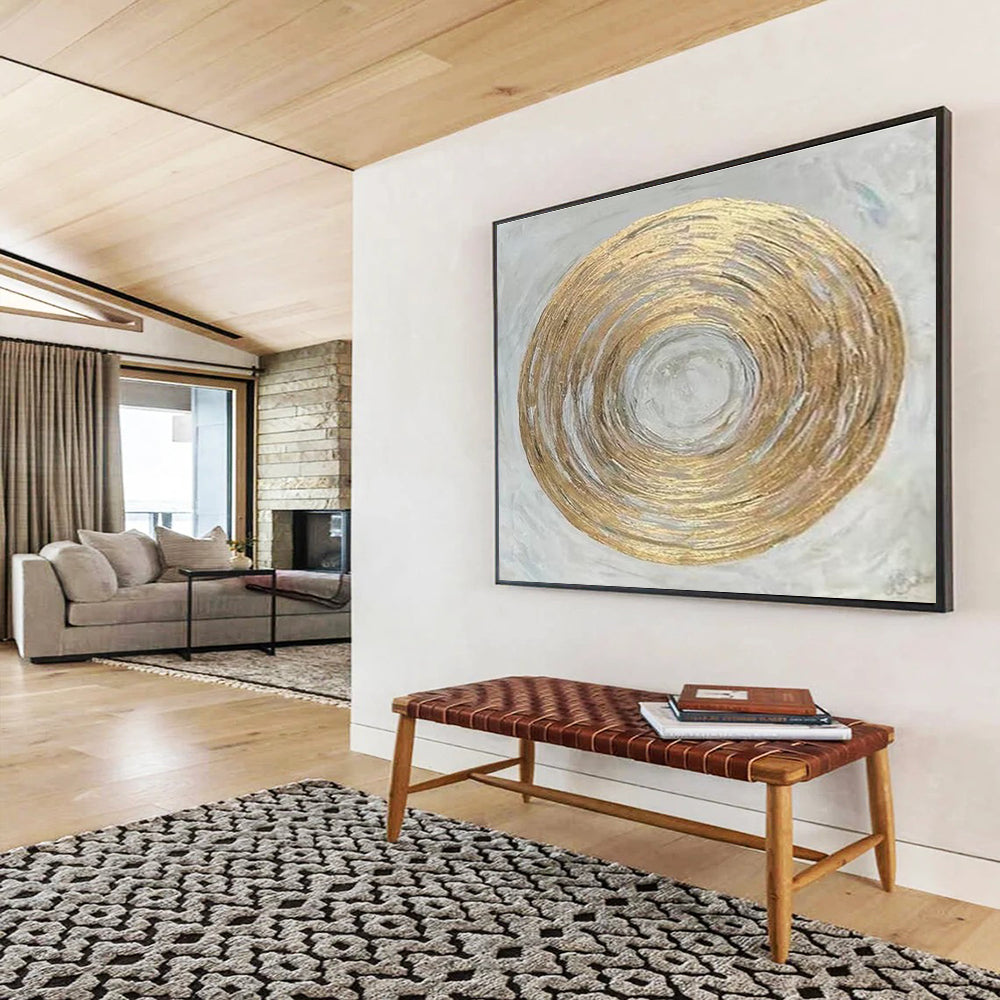 Golden Spiral Abstract Painting for Artistic Focal Points YHT108