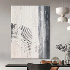 Gray - White Textured Abstract Detail Painting for Art - Centric Nooks HENG399