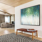 Forest Canopy Abstract Painting for Wellness Centers YHT206