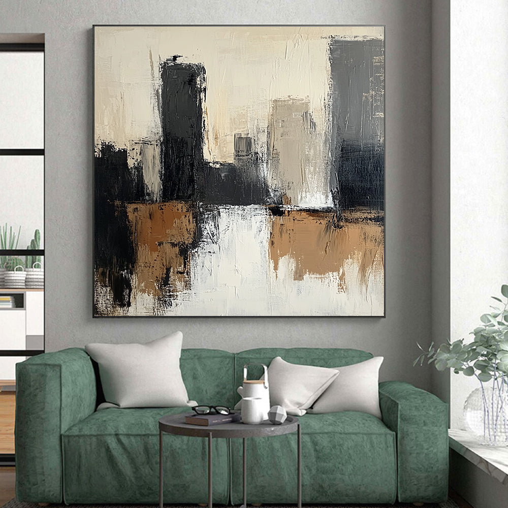Cityscape Abstract Painting with Urban Mystery WINK489