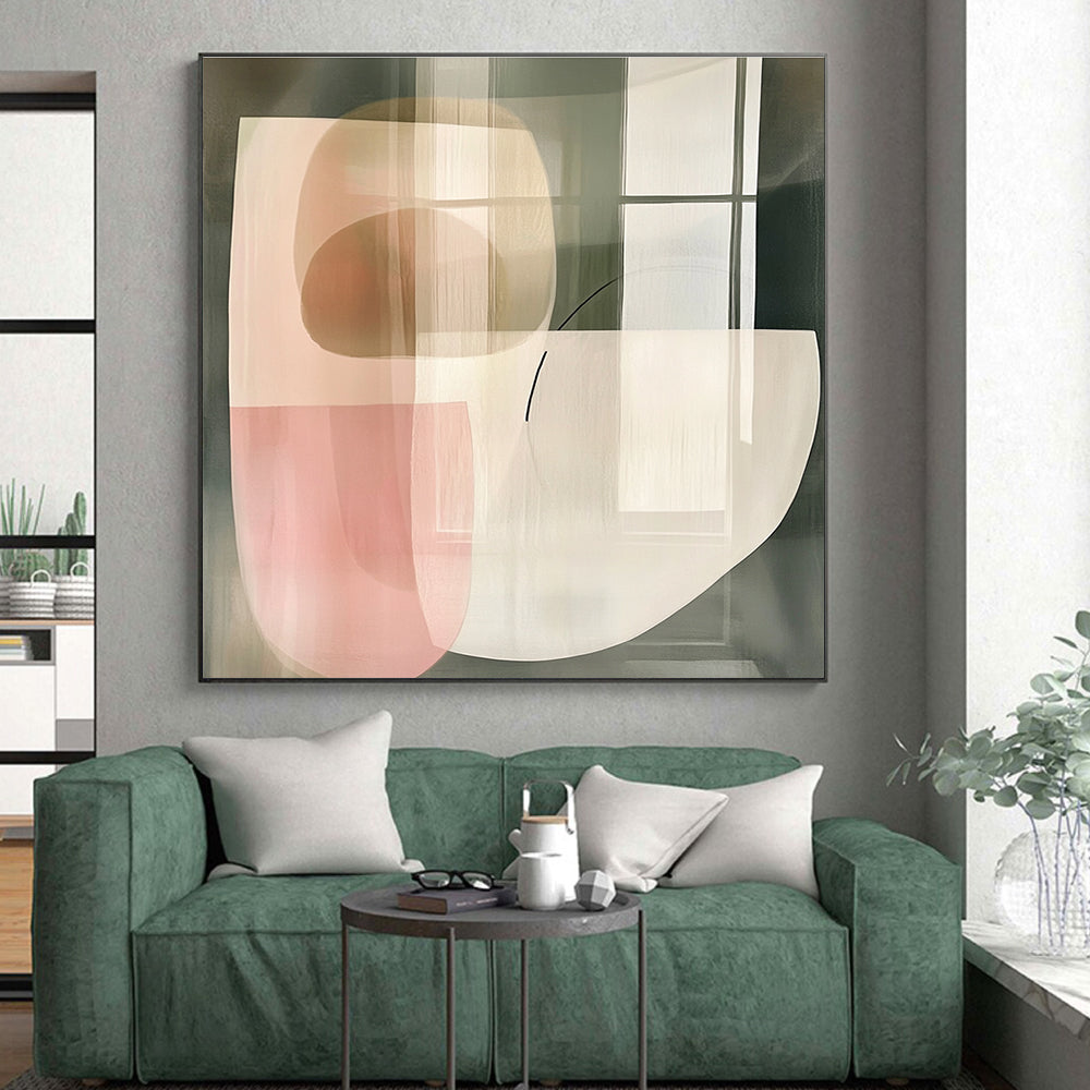 Transparent Abstract Shapes Painting with Delicate Charm WINK746