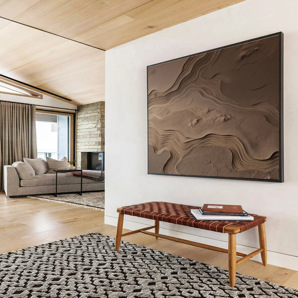 Sand Dune Abstract Painting for Nature - Inspired Spaces YHT094