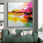 Colorful Abstract Landscape Painting with Vivid Imagery WINK553