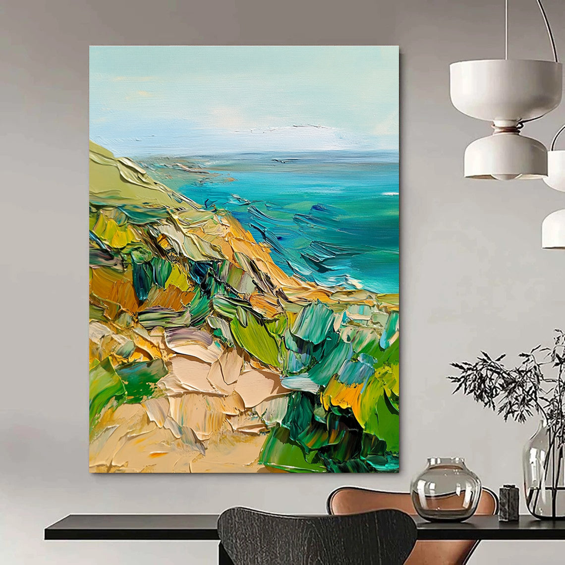 Colorful Coastal Abstract - Vibrant Seaside Abstract Art GAB0519
