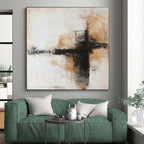 Cross - Shaped Abstract Painting with Understated Drama WINK339