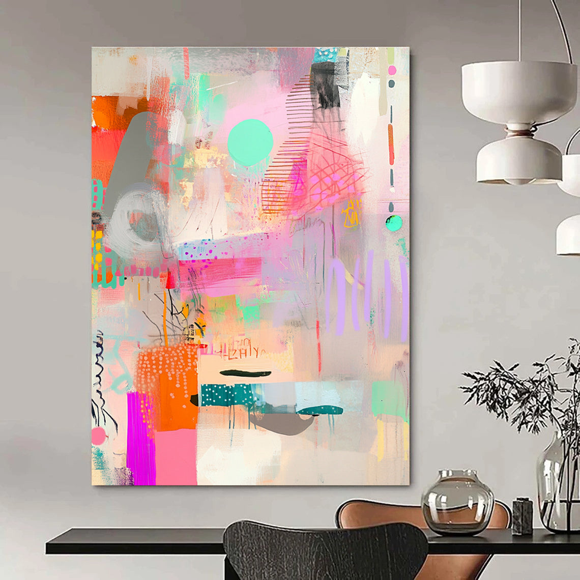 Colorful Abstract Collage Art of Playful Creativity GAB0157