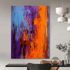Vivid Color Drip Abstract Painting for Creative Studio Lounges HENG075