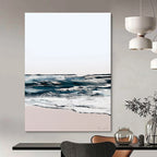 Abstract Coastal Scene Painting for Beachfront Home Living Rooms HENG208
