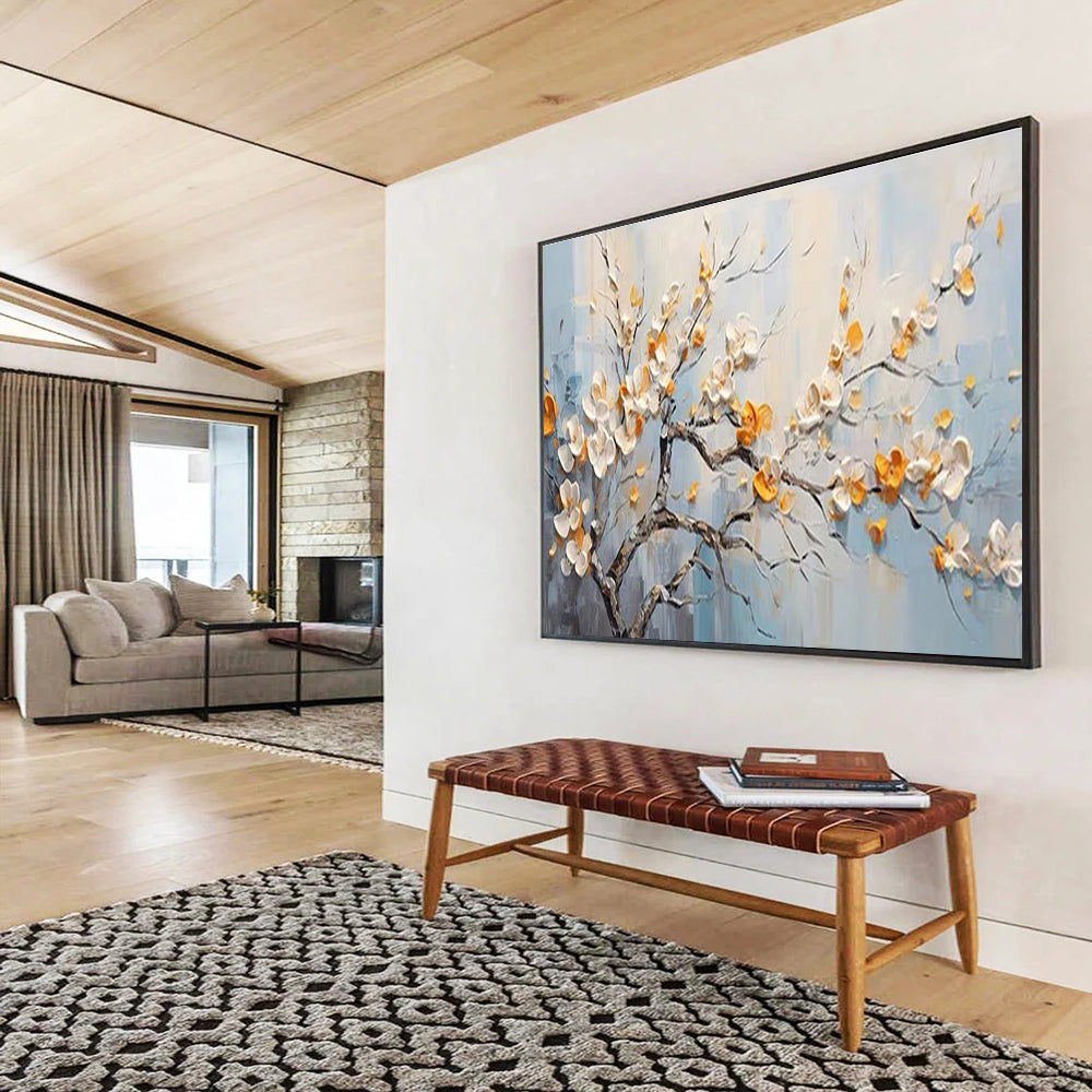 Blooming Tree Abstract Painting for Minimalist Interiors YHT202
